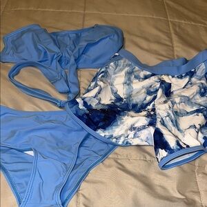 Amazon Kids Swim Bikini Set - Blue and White